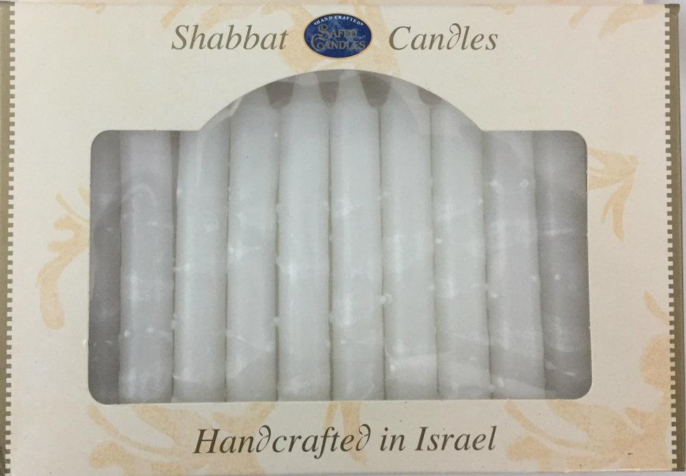 Shabbat Candles White